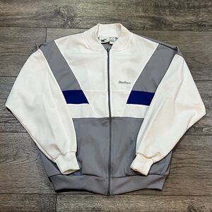 Vintage 80s MacGregor Track Jacket Zip Up Color Block Made in Taiwan Medium